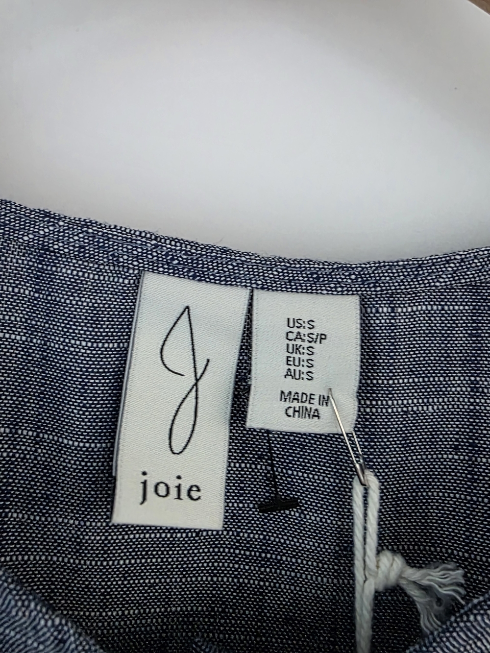 Joie Sleeveless Button-Front Top in Heathered Blue Womens Size Small - Picture 3 of 9